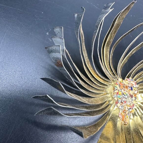 Vintage Christmas Ornaments Mid Century Atomic Starburst Handmade Aluminum - Picture 7 of 11